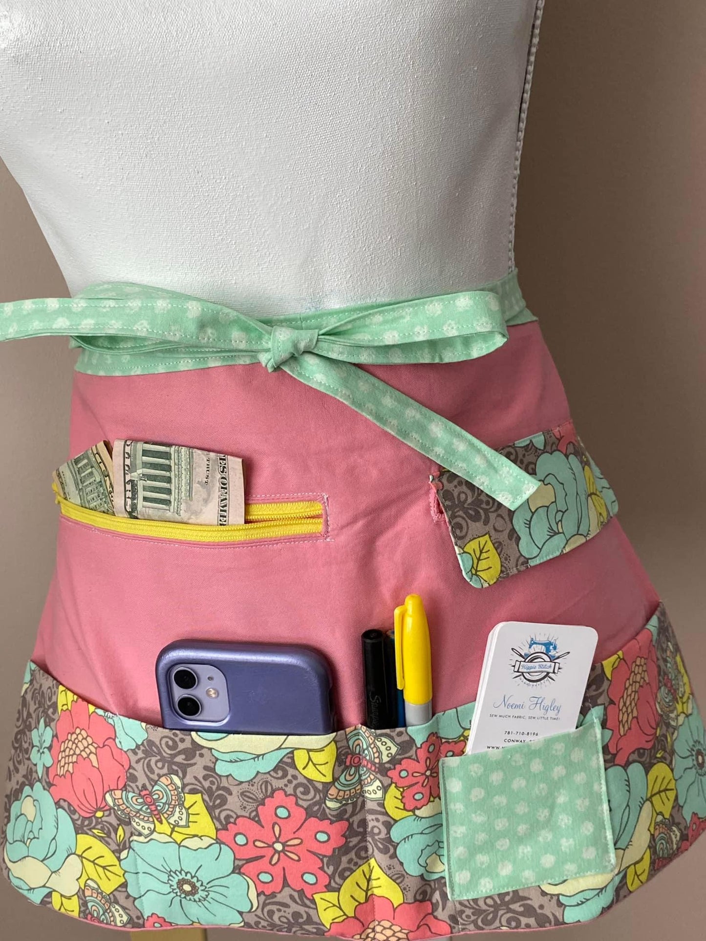 Utility Apron/ Pink Floral