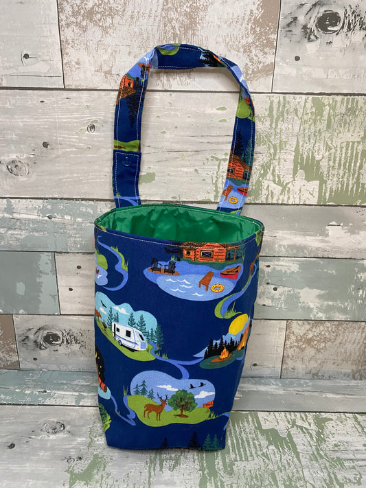 Camping print car trash can